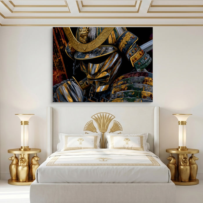 Samurai Golden Armor — samurai golden armor sq egyptian isis room 1land flush print