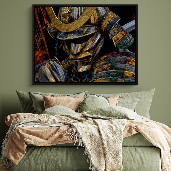Samurai Golden Armor — samurai golden armor sq green bedroom 1land framed black