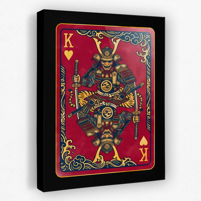 Samurai King Hearts Card canvas wall art