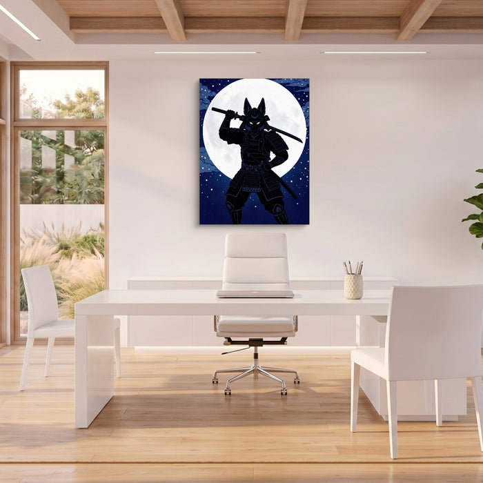 Samurai Lunar Guardian — samurai lunar guardian sq beach house office 1port flush print