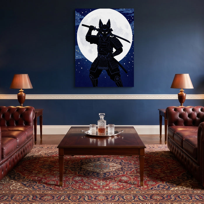 Samurai Lunar Guardian — samurai lunar guardian sq lounge wall 1port flush print