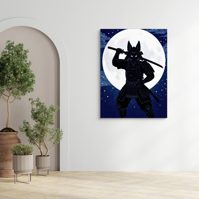 Samurai Lunar Guardian — samurai lunar guardian sq zen room 1port flush print