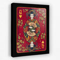 Samurai Queen Hearts Card canvas wall art