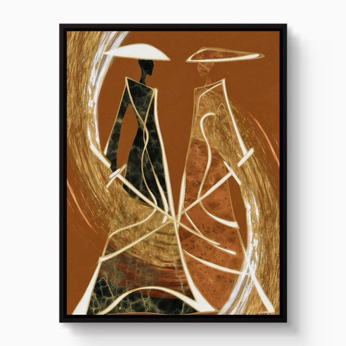 Samurai Standoff Geometric — samurai standoff geometric white studio framed black