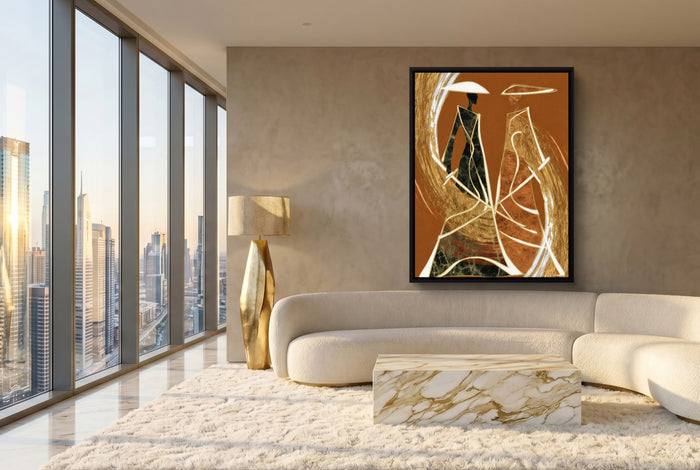 Samurai Standoff Geometric — samurai standoff geometric modern living room interior 3 1port framed black