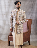 Sarouk Longline Jacket With Kurta Set
