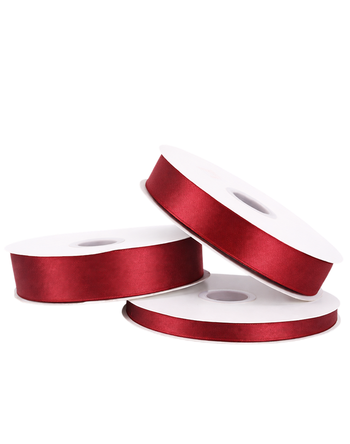Scarlet Double Faced Satin Ribbon - 100 Yards 0.5"