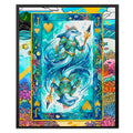 Sea Creature Jack of Hearts Card canvas wall art