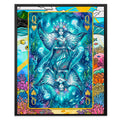 Sea Creature Queen of Hearts Card canvas wall art