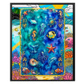Sea Creature Ten of Hearts Card canvas wall art
