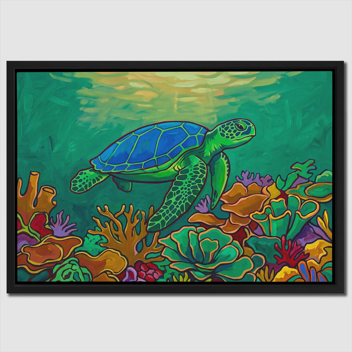 Sea Turtle Coral — Sea Turtle Coral Close Up Landscape 32