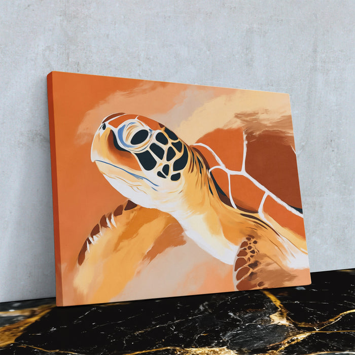 Sea Turtle Rising — Sea Turtle Rising Against Wall4x5 Reflect 3