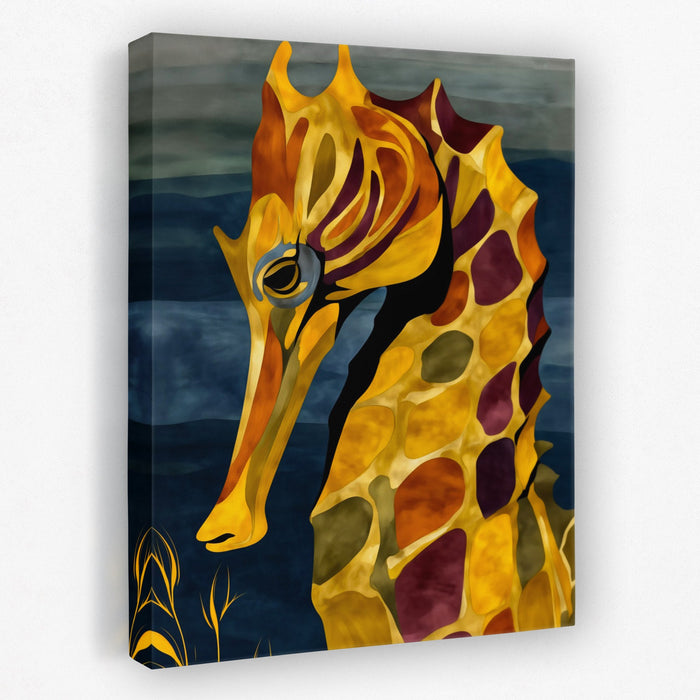 Seahorse Golden Tides - Luxury Wall Art