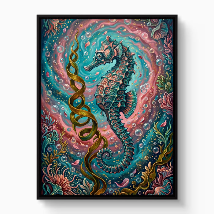 Seahorse Ocean Bloom - Luxury Wall Art