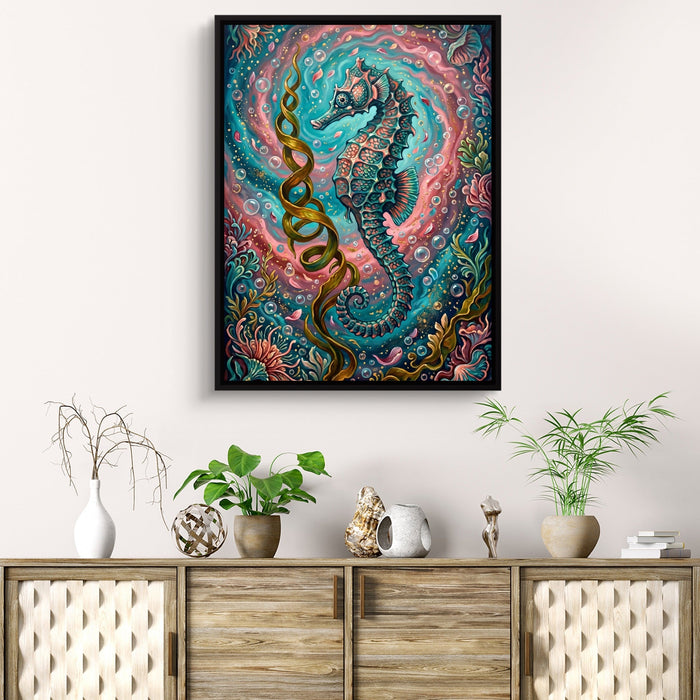 Seahorse Ocean Bloom - Luxury Wall Art