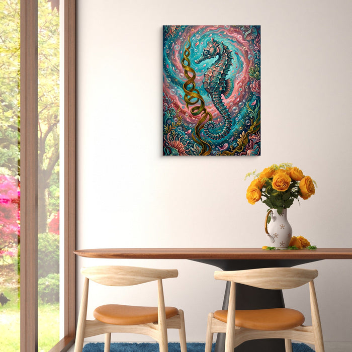 Seahorse Ocean Bloom - Luxury Wall Art