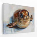 Seal in Love - Baby Animal Canvas Wall Art