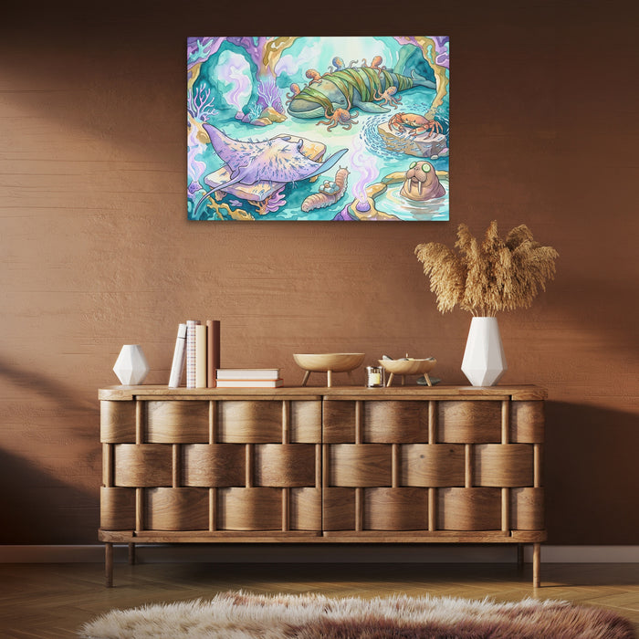 Seaworld Spa Retreat canvas wall art, room view