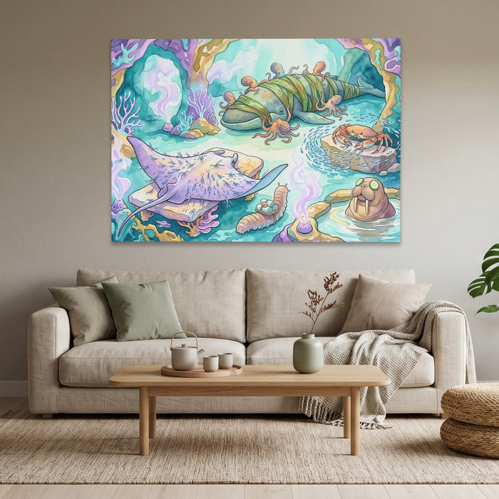 Seaworld Spa Retreat canvas wall art, room view