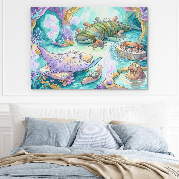 Seaworld Spa Retreat canvas wall art, room view