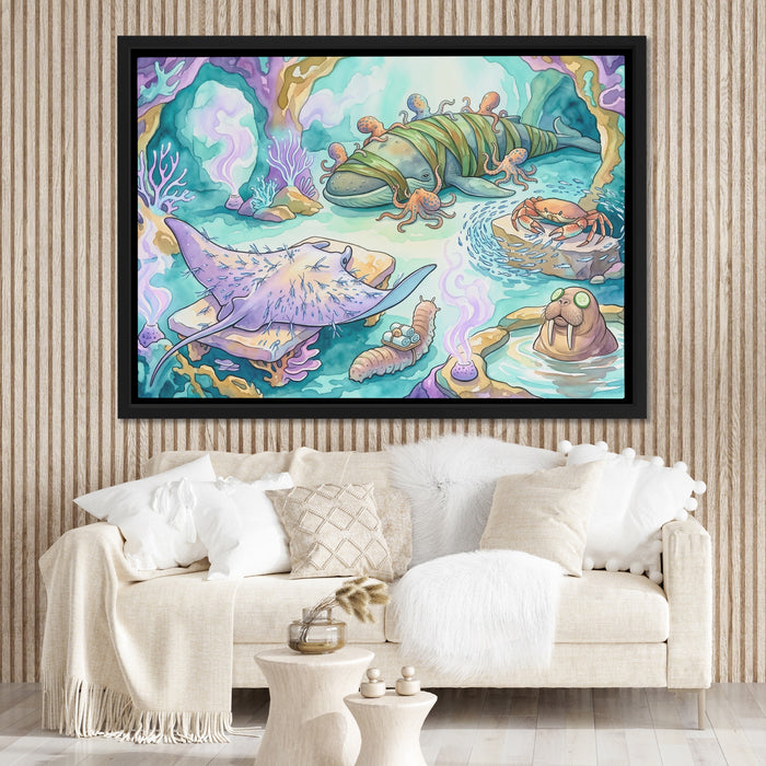 Seaworld Spa Retreat canvas wall art, room view