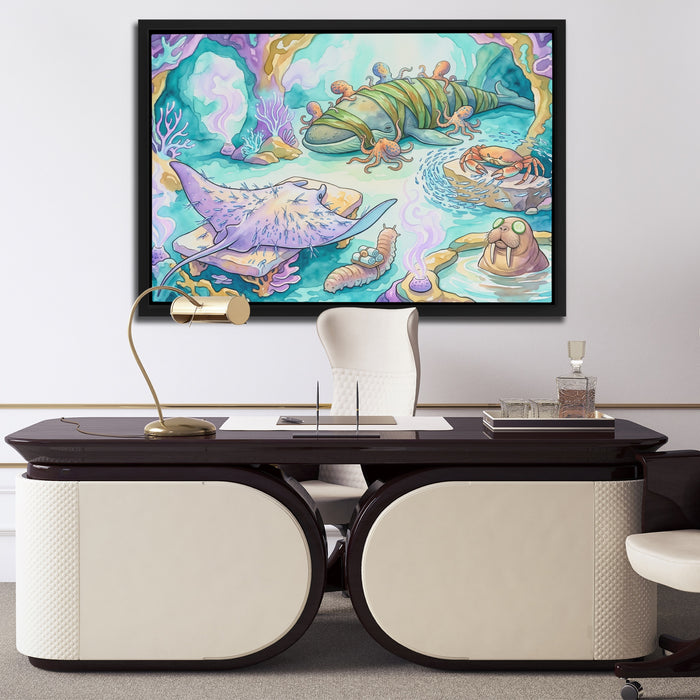 Seaworld Spa Retreat canvas wall art, room view