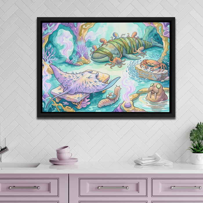 Seaworld Spa Retreat canvas wall art, room view