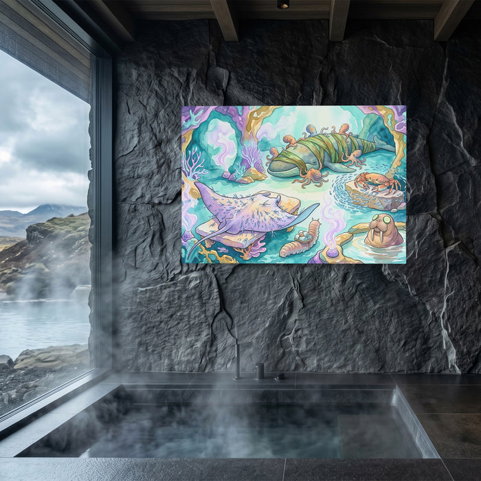 Seaworld Spa Retreat canvas wall art, room view