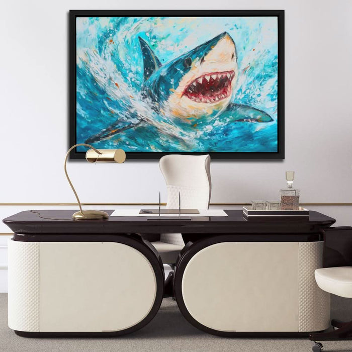 Shark Attack - Large Canvas Print