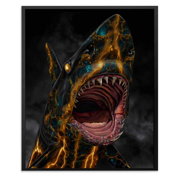 Shark's Electric Fury - Luxury Wall Art