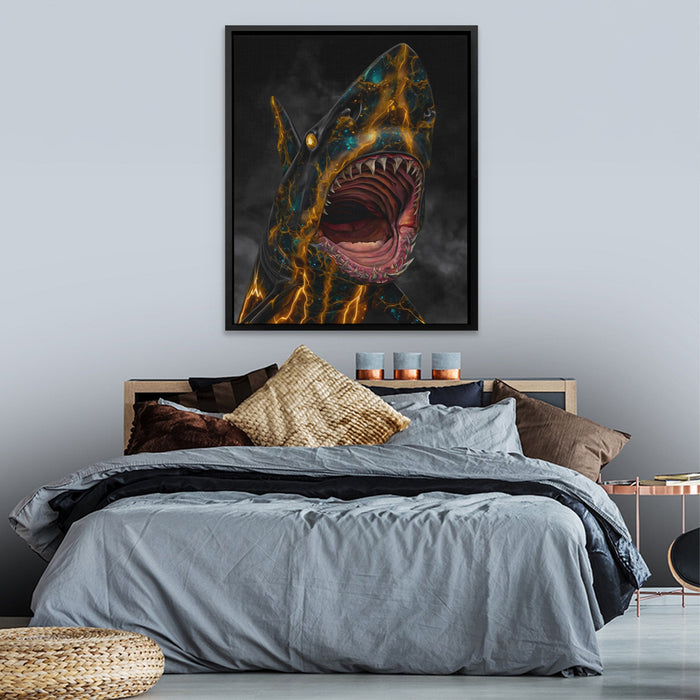 Shark's Electric Fury - Luxury Wall Art