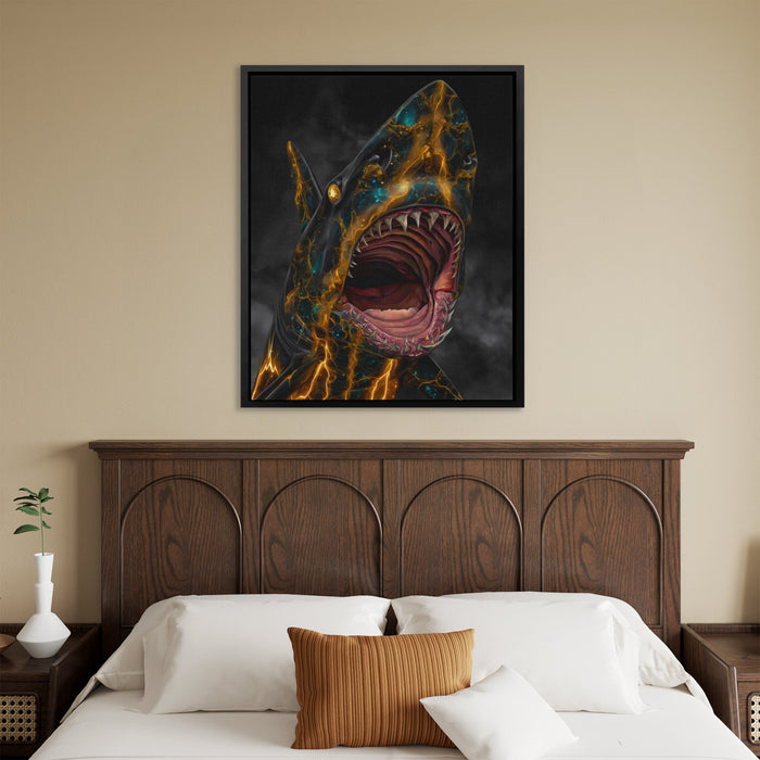 Shark's Electric Fury - Luxury Wall Art