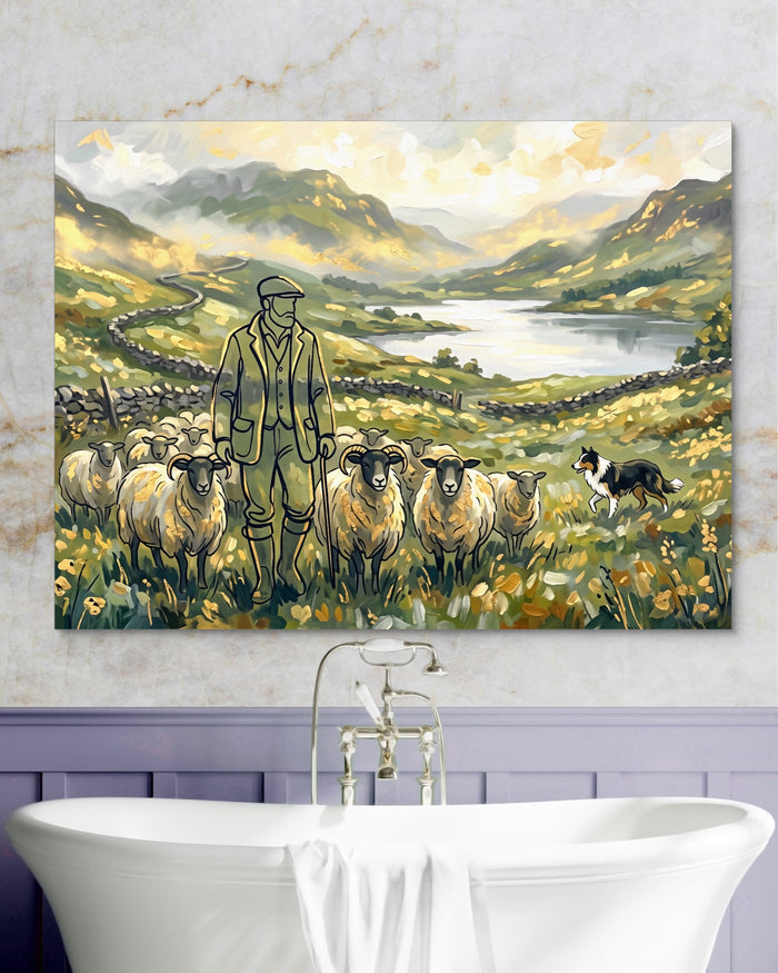 Shepherd Mountain Herd — shepherd mountain herd psd marble purple bath 1land flush print