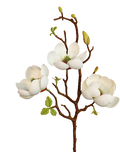 Short 3D White Magnolia Branch Spray