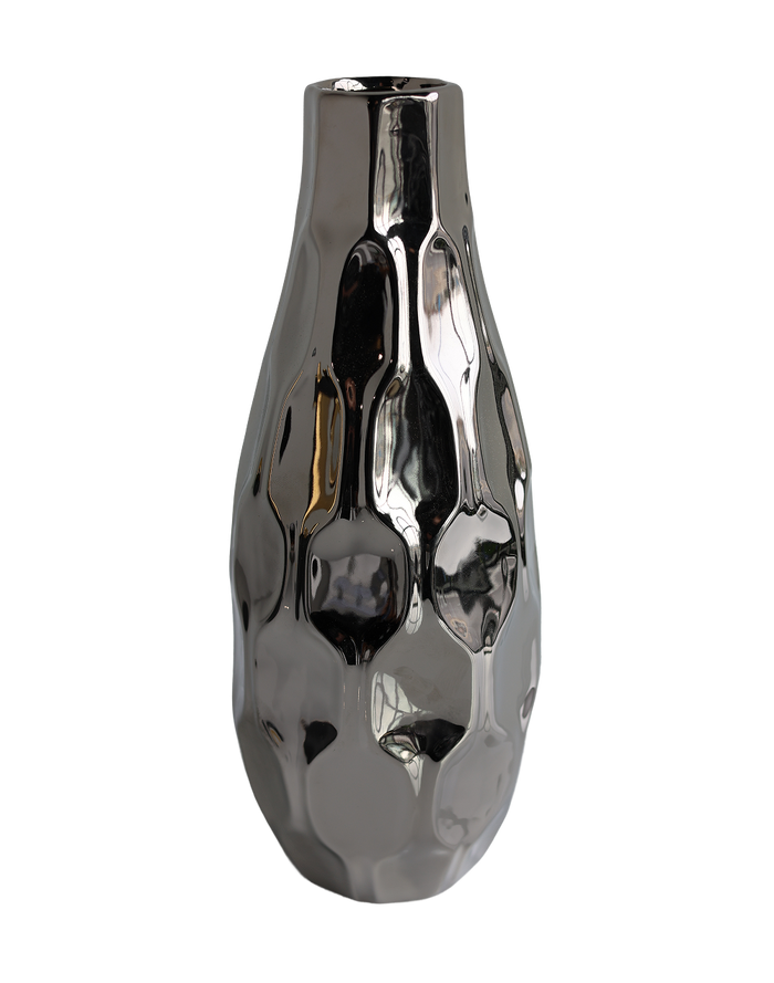 Silver Neck Vase