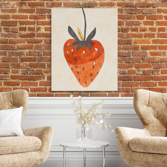 Simple Strawberry - Large Abstract Canvas Print