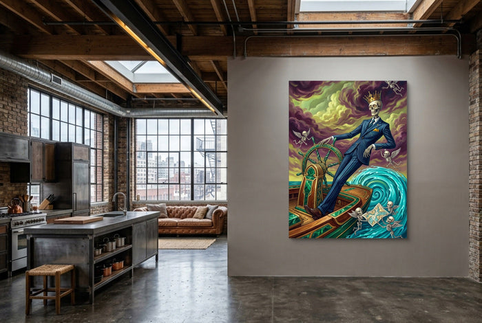Skeletal King's Voyage - Luxury Wall Art