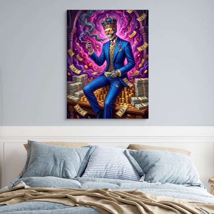 Skeleton Cash Throne — otter balancing waterfall sq blue bedroom 1port flush print