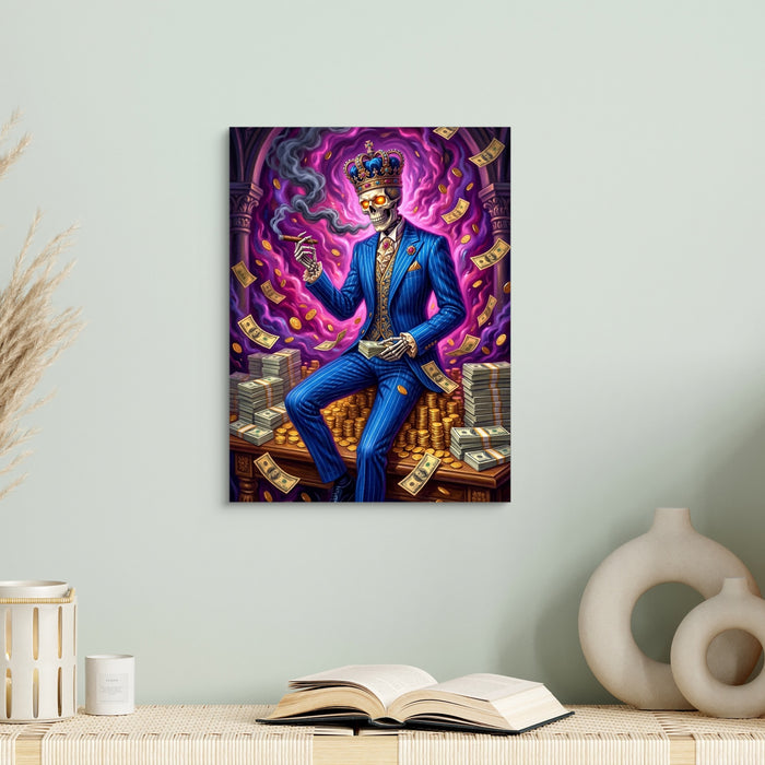 Skeleton Cash Throne — otter balancing waterfall sq book table 1port flush print