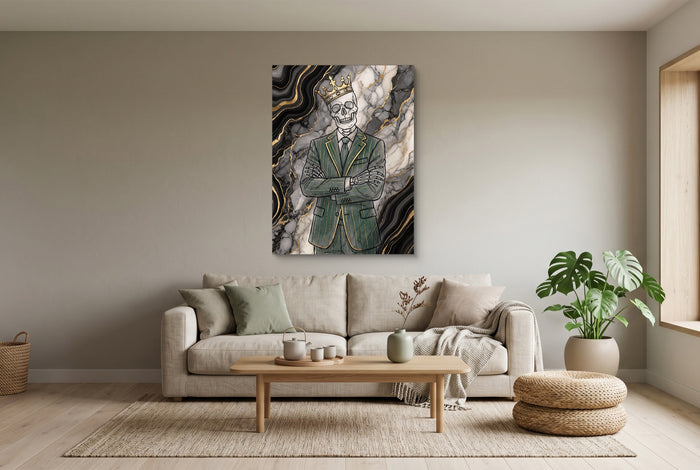 Skeleton Crown Suit — skeleton crown suit living room interior view 2 1port flush print