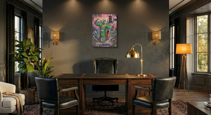 Skeleton Garden Form — skeleton garden form office interior with desk 1port flush print