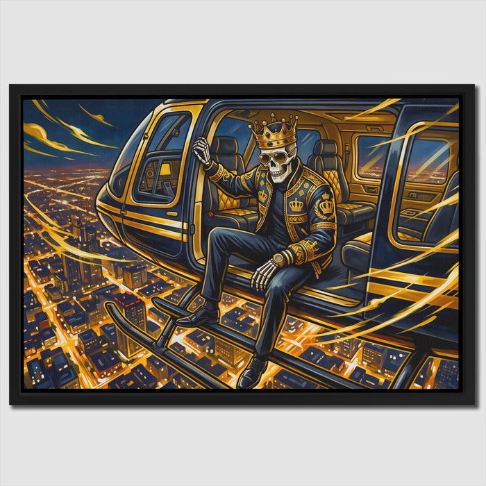 Skeleton King Ascendant canvas wall art