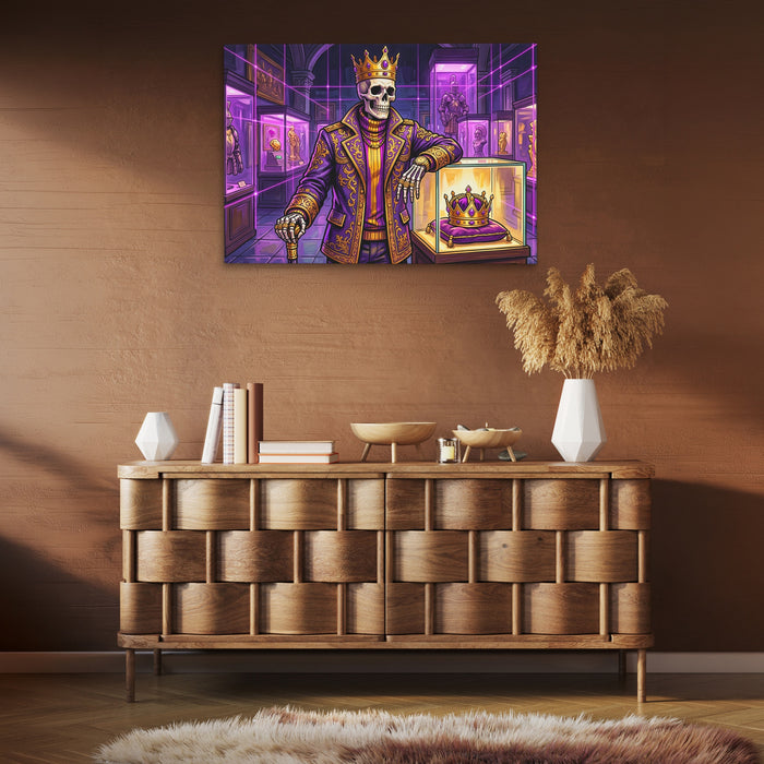 Skeleton King's Vault canvas wall art, room view