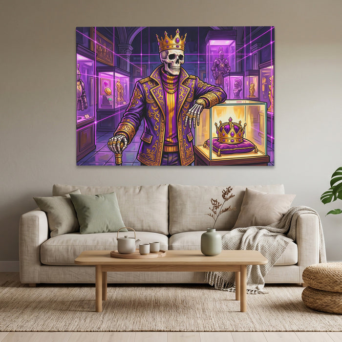 Skeleton King's Vault canvas wall art, room view