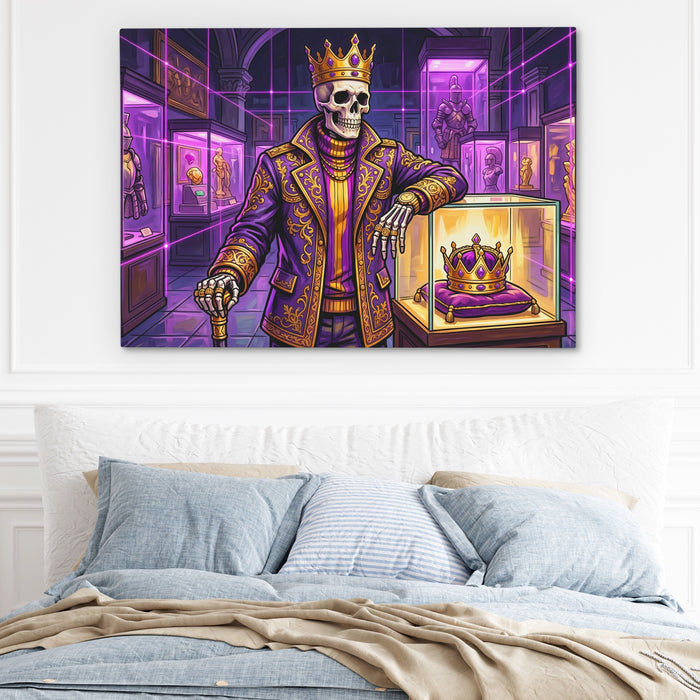 Skeleton King's Vault canvas wall art, room view