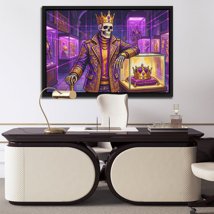 Skeleton King's Vault canvas wall art, room view