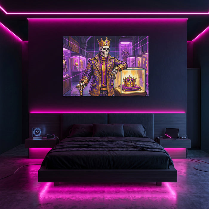 Skeleton King's Vault canvas wall art, room view
