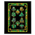 Skeleton Money Ten of Clubs Card canvas wall art