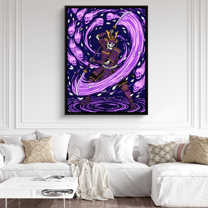 Skeleton Samurai Ascension — skeleton samurai ascension sq white couch and wall 1port framed black