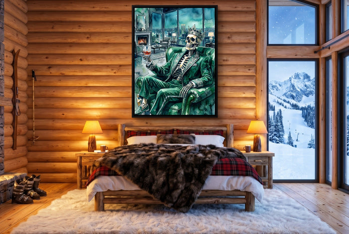Skeleton's Nightcap - Luxury Wall Art